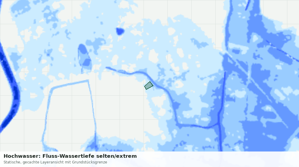 Statische Kartenansicht: Hochwasser: Fluss-Wassertiefe selten/extrem