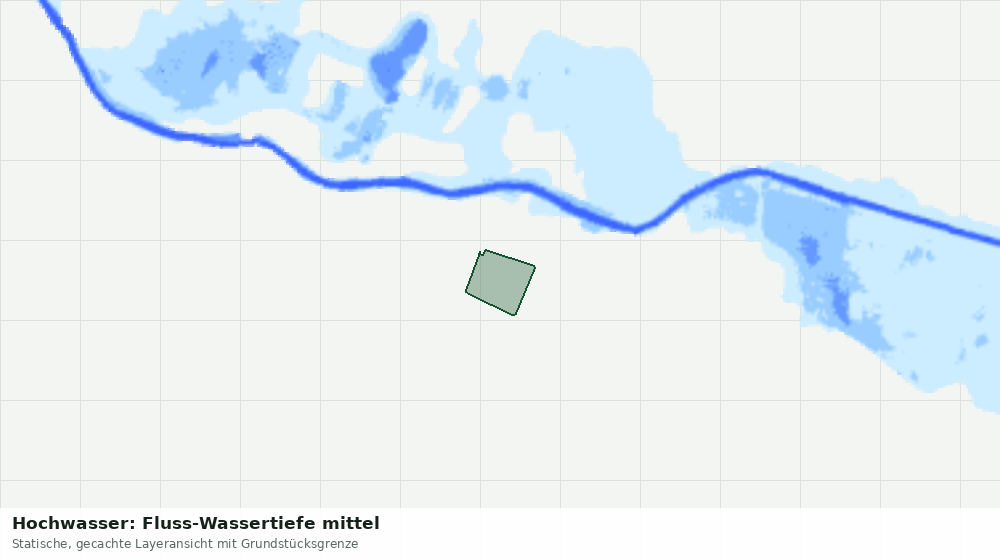 Statische Kartenansicht: Hochwasser: Fluss-Wassertiefe mittel