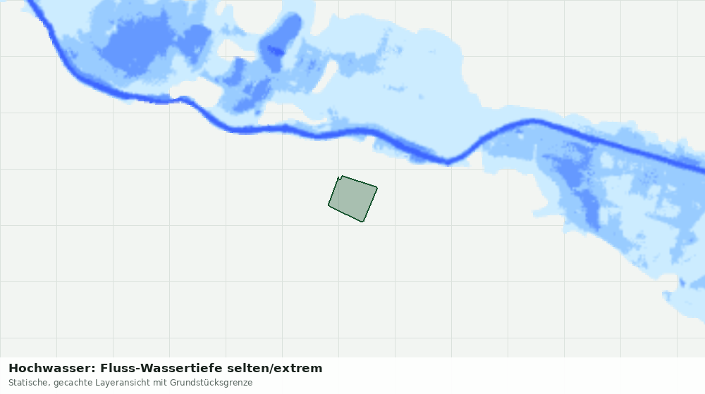 Statische Kartenansicht: Hochwasser: Fluss-Wassertiefe selten/extrem