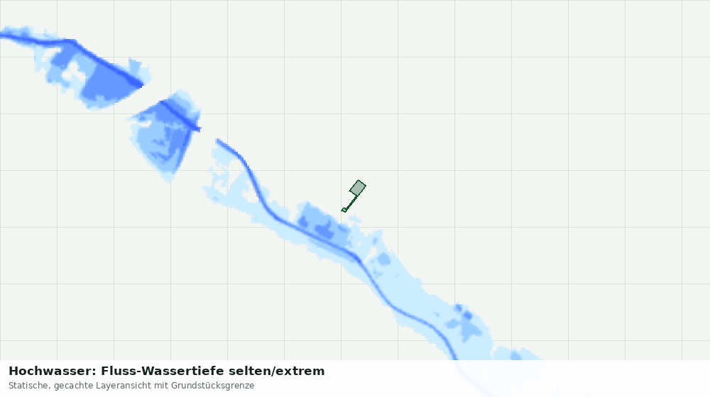 Statische Kartenansicht: Hochwasser: Fluss-Wassertiefe selten/extrem