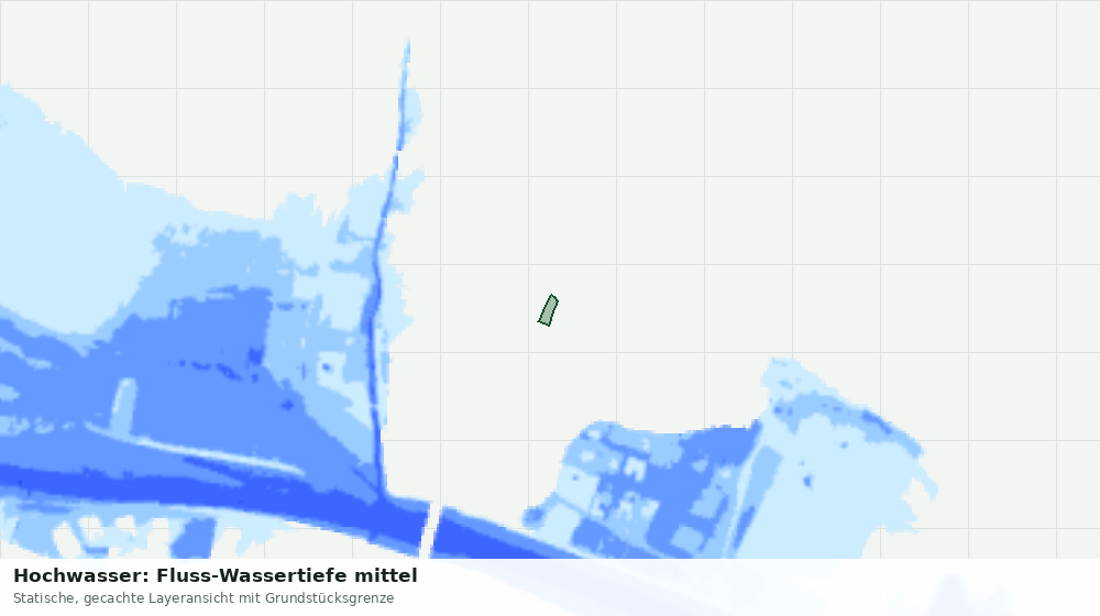 Statische Kartenansicht: Hochwasser: Fluss-Wassertiefe mittel