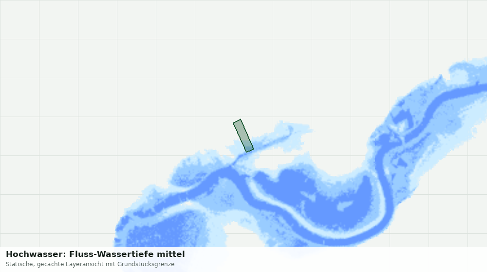 Statische Kartenansicht: Hochwasser: Fluss-Wassertiefe mittel