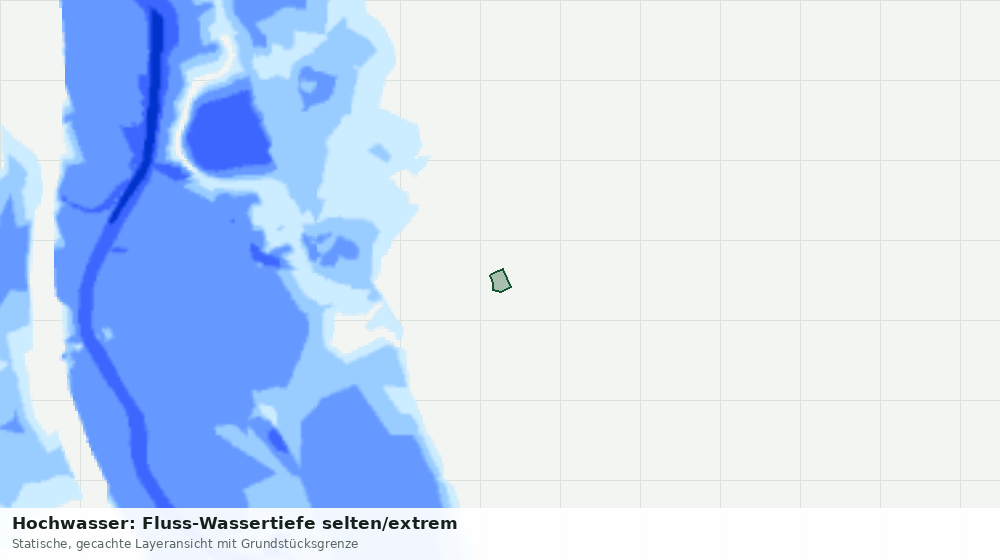 Statische Kartenansicht: Hochwasser: Fluss-Wassertiefe selten/extrem