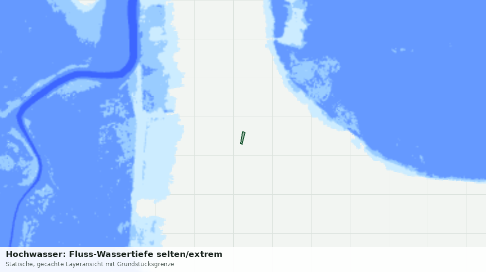 Statische Kartenansicht: Hochwasser: Fluss-Wassertiefe selten/extrem