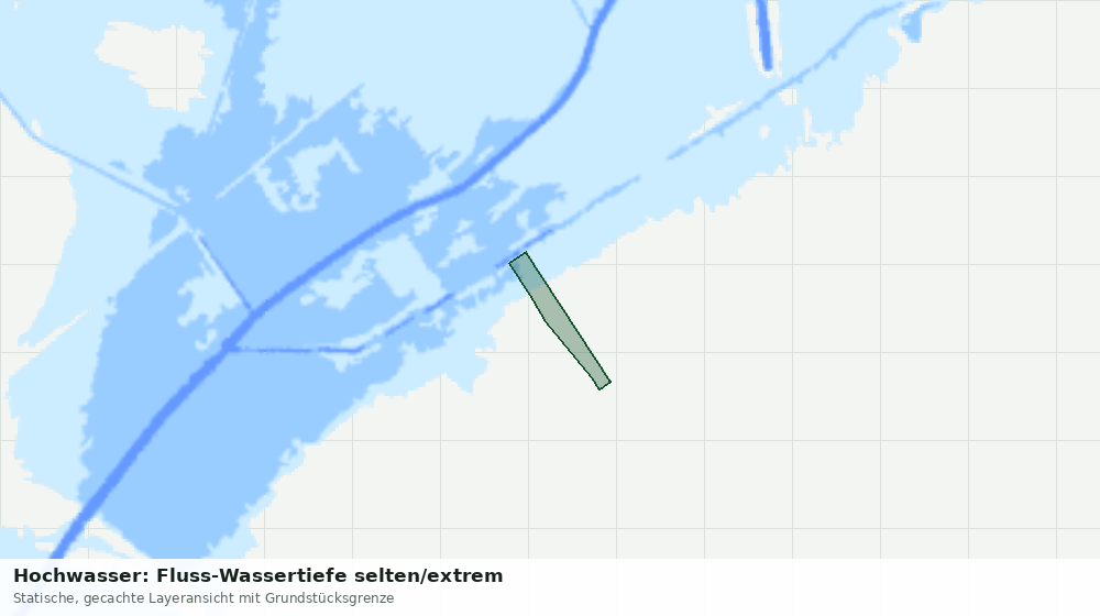 Statische Kartenansicht: Hochwasser: Fluss-Wassertiefe selten/extrem
