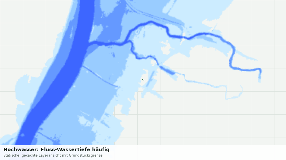Statische Kartenansicht: Hochwasser: Fluss-Wassertiefe häufig