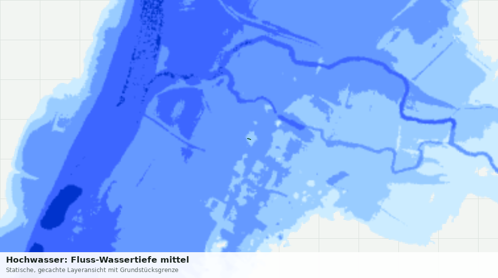 Statische Kartenansicht: Hochwasser: Fluss-Wassertiefe mittel