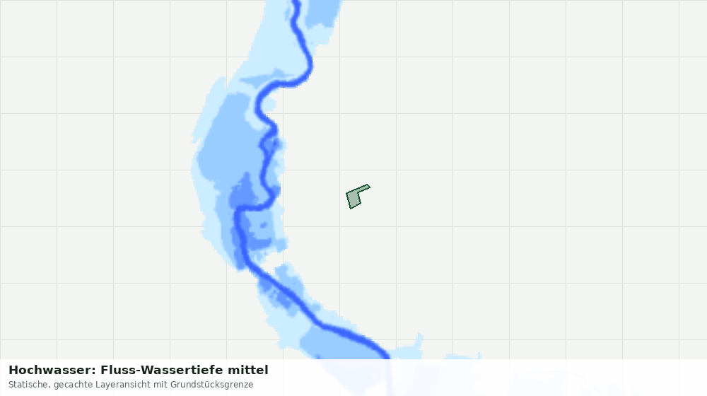 Statische Kartenansicht: Hochwasser: Fluss-Wassertiefe mittel