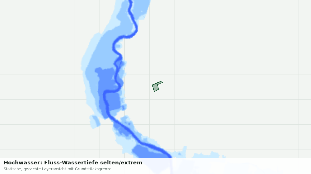 Statische Kartenansicht: Hochwasser: Fluss-Wassertiefe selten/extrem