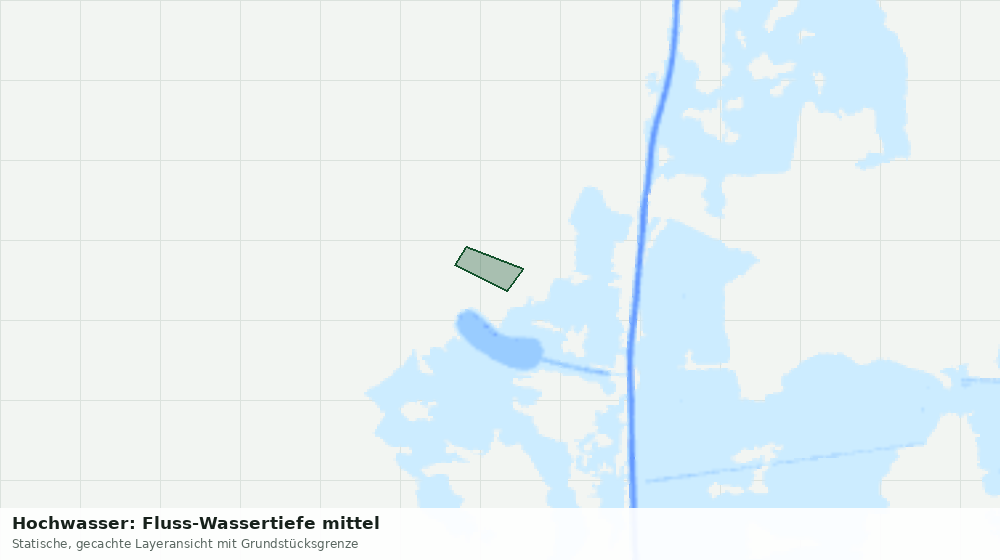 Statische Kartenansicht: Hochwasser: Fluss-Wassertiefe mittel