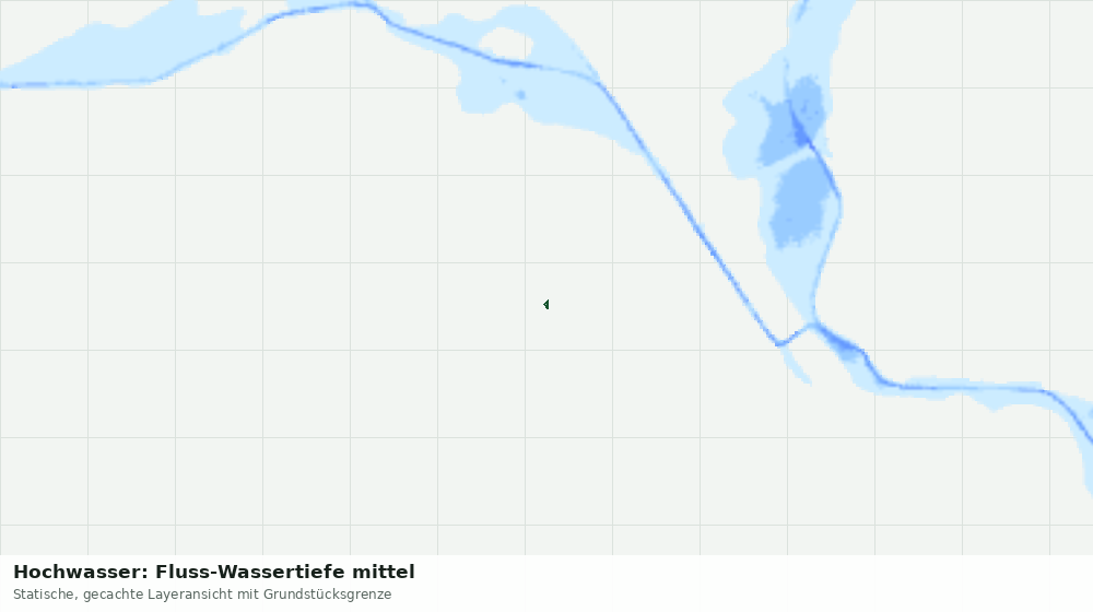 Statische Kartenansicht: Hochwasser: Fluss-Wassertiefe mittel