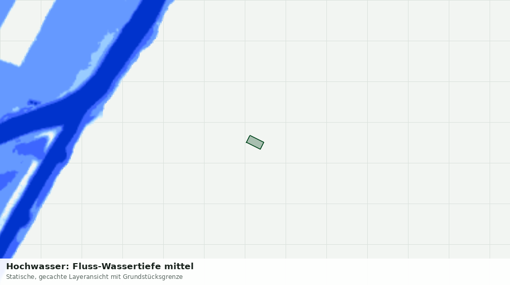 Statische Kartenansicht: Hochwasser: Fluss-Wassertiefe mittel