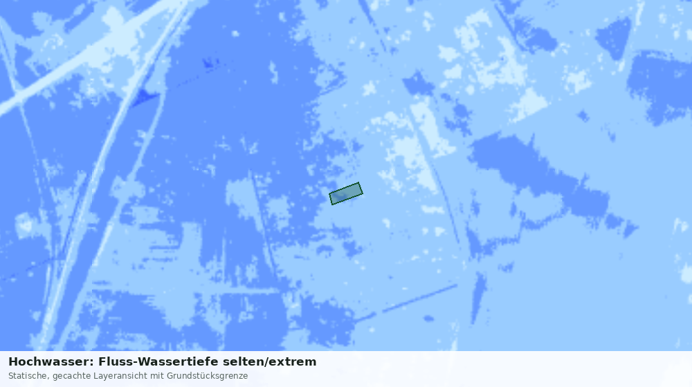 Statische Kartenansicht: Hochwasser: Fluss-Wassertiefe selten/extrem