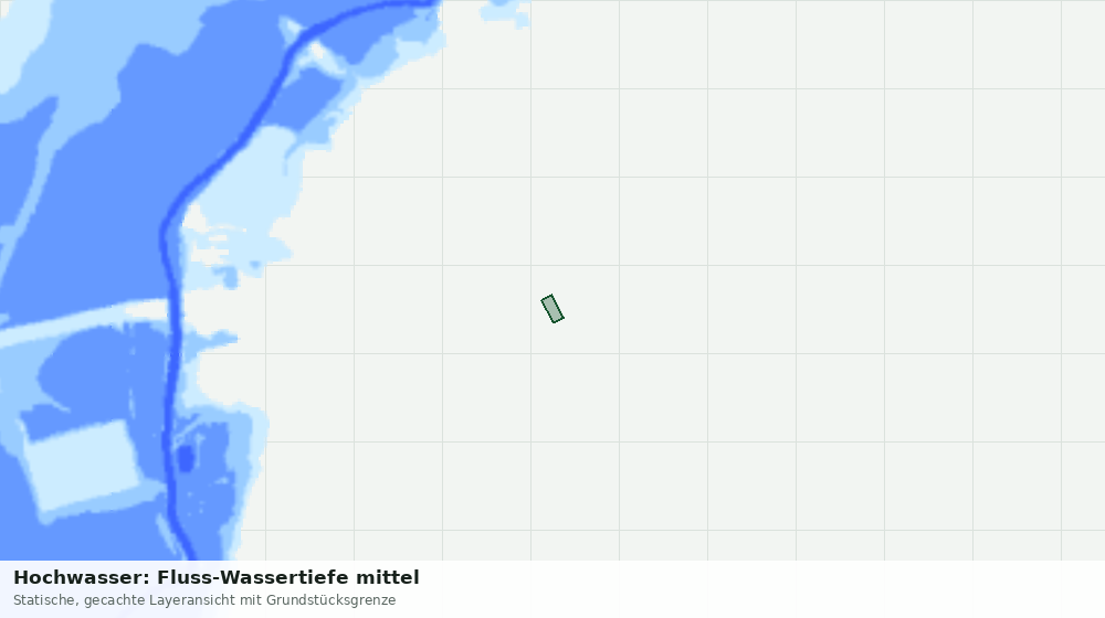 Statische Kartenansicht: Hochwasser: Fluss-Wassertiefe mittel