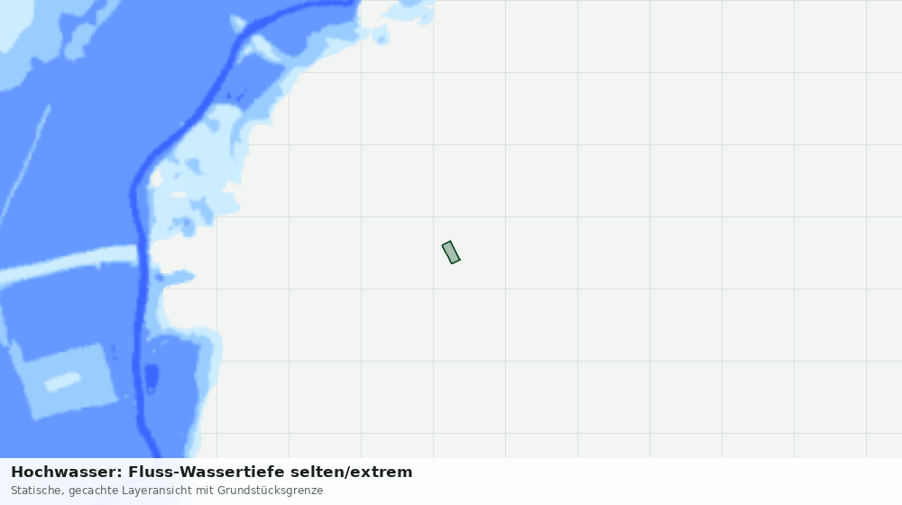 Statische Kartenansicht: Hochwasser: Fluss-Wassertiefe selten/extrem