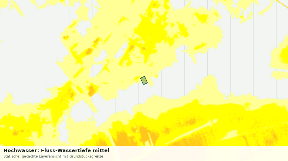 Statische Kartenansicht: Hochwasser: Fluss-Wassertiefe mittel