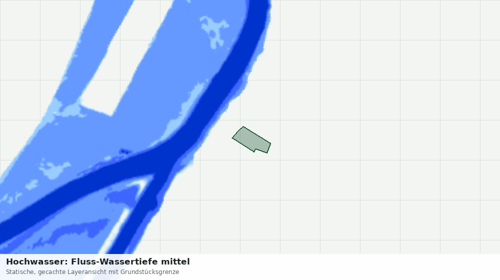 Statische Kartenansicht: Hochwasser: Fluss-Wassertiefe mittel