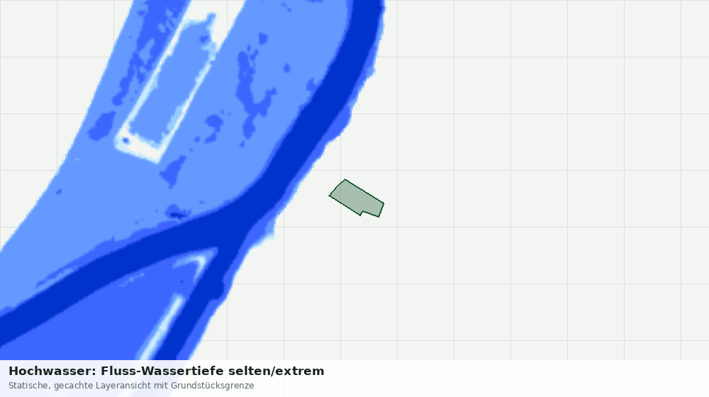 Statische Kartenansicht: Hochwasser: Fluss-Wassertiefe selten/extrem