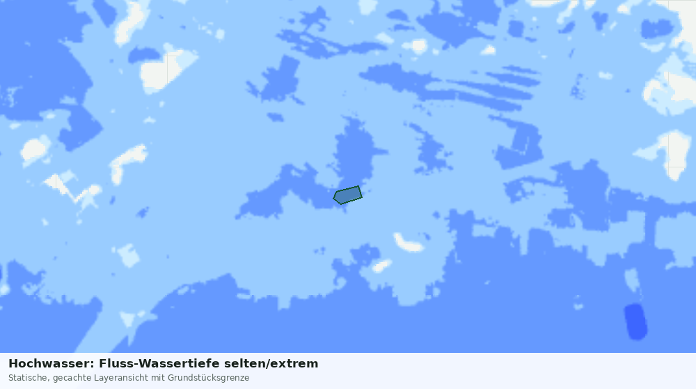 Statische Kartenansicht: Hochwasser: Fluss-Wassertiefe selten/extrem