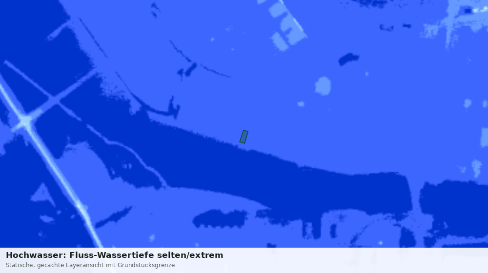 Statische Kartenansicht: Hochwasser: Fluss-Wassertiefe selten/extrem