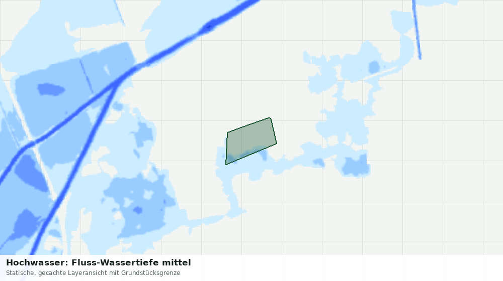 Statische Kartenansicht: Hochwasser: Fluss-Wassertiefe mittel