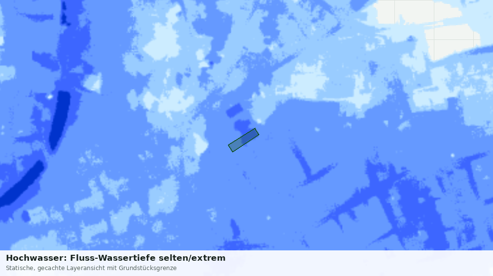 Statische Kartenansicht: Hochwasser: Fluss-Wassertiefe selten/extrem