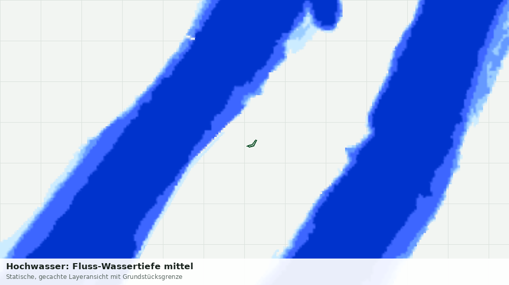 Statische Kartenansicht: Hochwasser: Fluss-Wassertiefe mittel