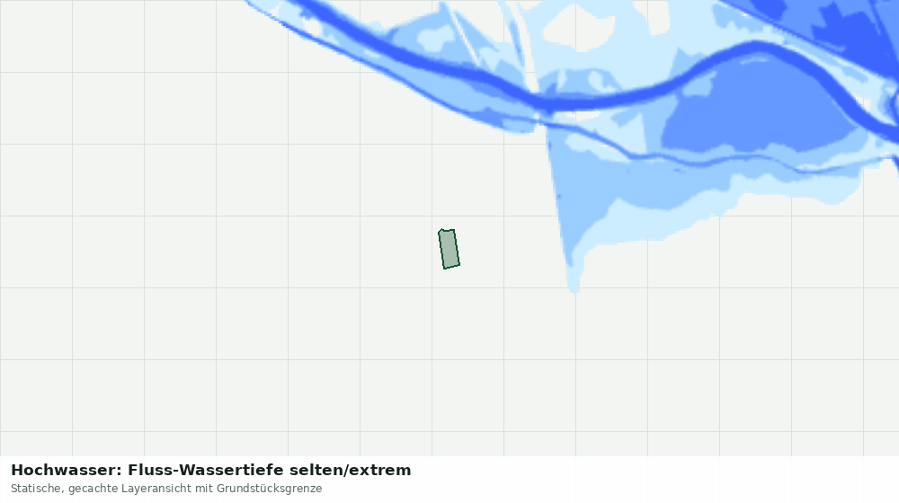 Statische Kartenansicht: Hochwasser: Fluss-Wassertiefe selten/extrem