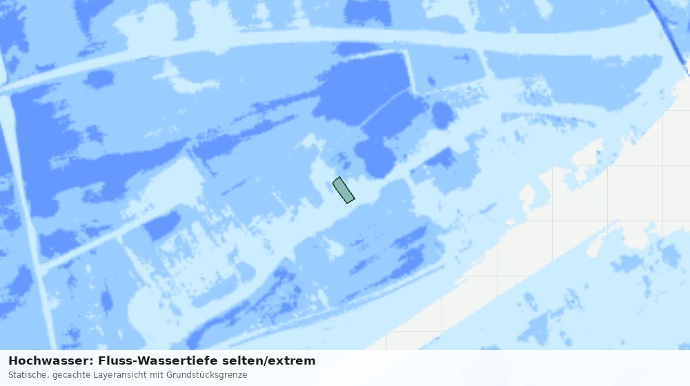 Statische Kartenansicht: Hochwasser: Fluss-Wassertiefe selten/extrem