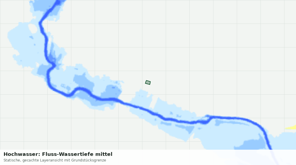 Statische Kartenansicht: Hochwasser: Fluss-Wassertiefe mittel