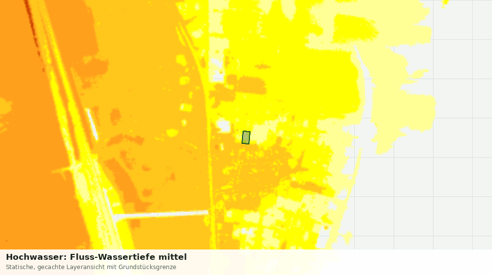 Statische Kartenansicht: Hochwasser: Fluss-Wassertiefe mittel