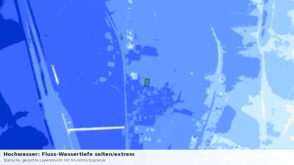 Statische Kartenansicht: Hochwasser: Fluss-Wassertiefe selten/extrem