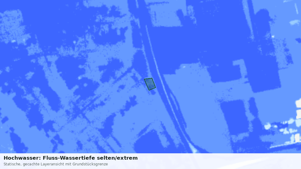 Statische Kartenansicht: Hochwasser: Fluss-Wassertiefe selten/extrem