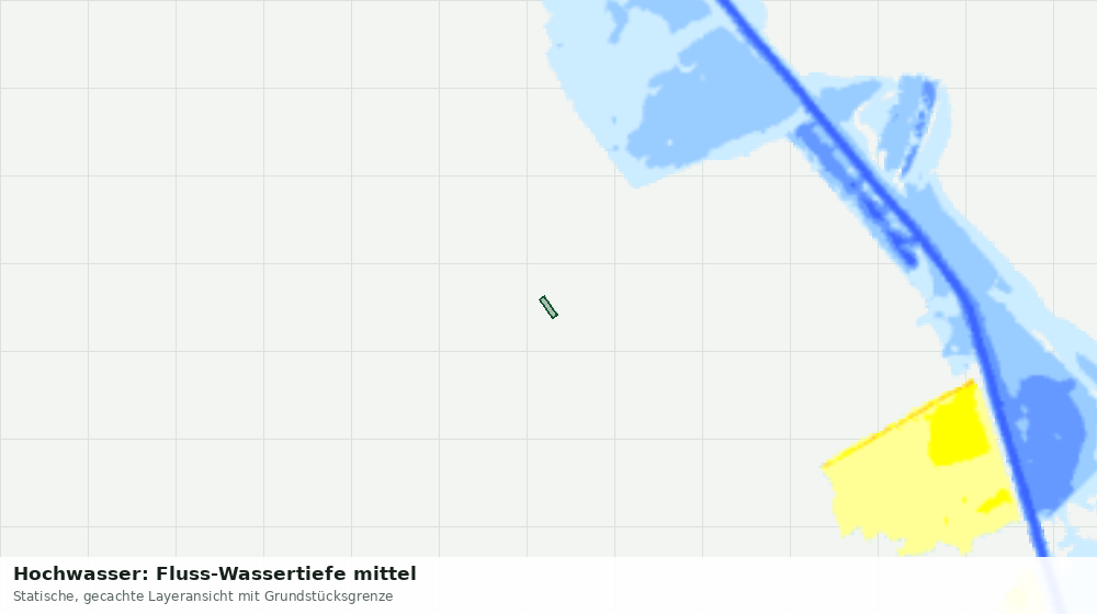 Statische Kartenansicht: Hochwasser: Fluss-Wassertiefe mittel