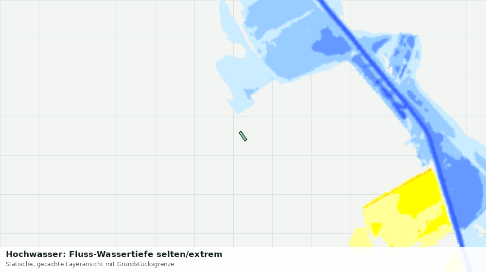 Statische Kartenansicht: Hochwasser: Fluss-Wassertiefe selten/extrem