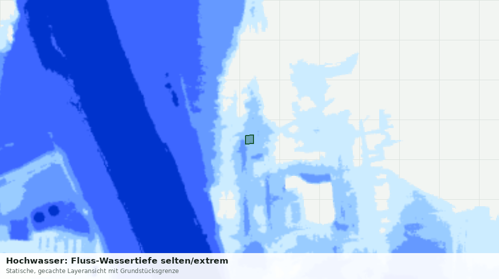 Statische Kartenansicht: Hochwasser: Fluss-Wassertiefe selten/extrem