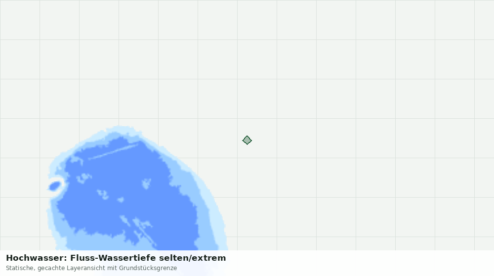 Statische Kartenansicht: Hochwasser: Fluss-Wassertiefe selten/extrem