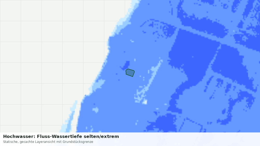 Statische Kartenansicht: Hochwasser: Fluss-Wassertiefe selten/extrem