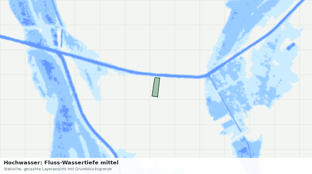 Statische Kartenansicht: Hochwasser: Fluss-Wassertiefe mittel