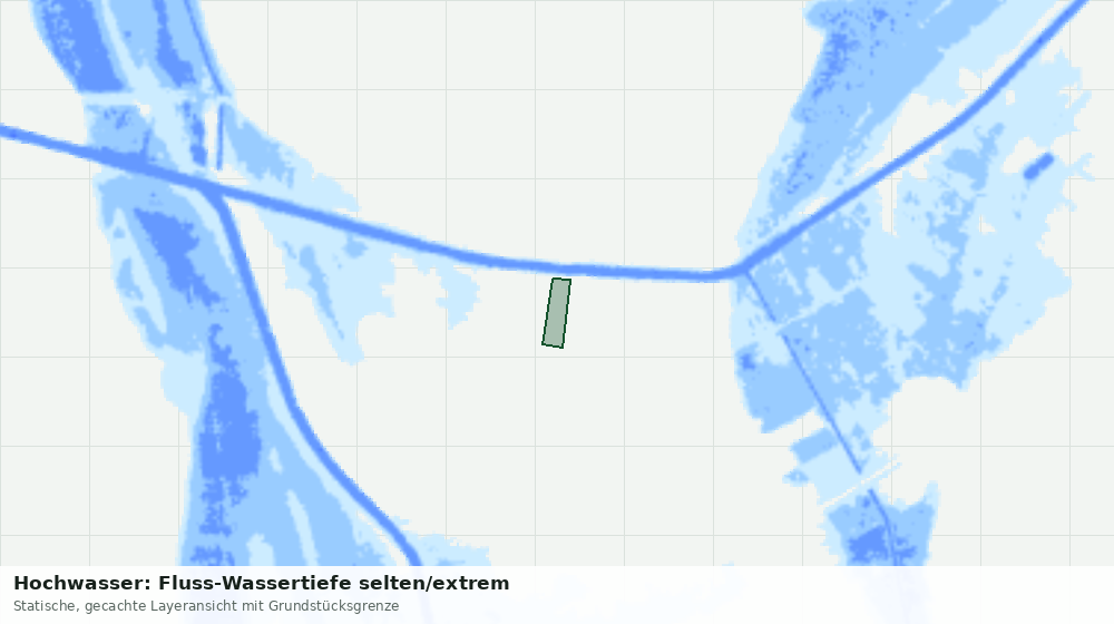 Statische Kartenansicht: Hochwasser: Fluss-Wassertiefe selten/extrem