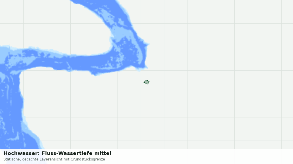 Statische Kartenansicht: Hochwasser: Fluss-Wassertiefe mittel