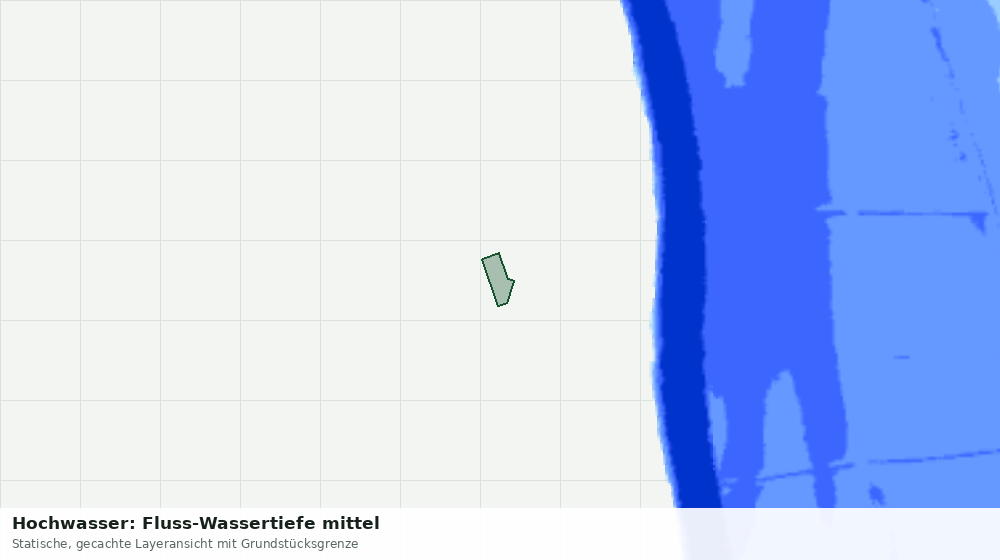 Statische Kartenansicht: Hochwasser: Fluss-Wassertiefe mittel