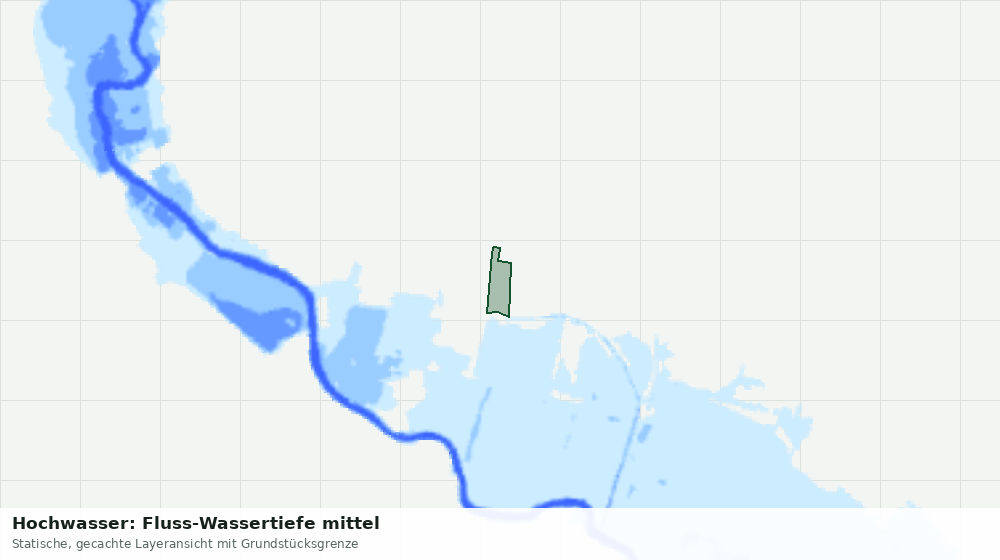 Statische Kartenansicht: Hochwasser: Fluss-Wassertiefe mittel