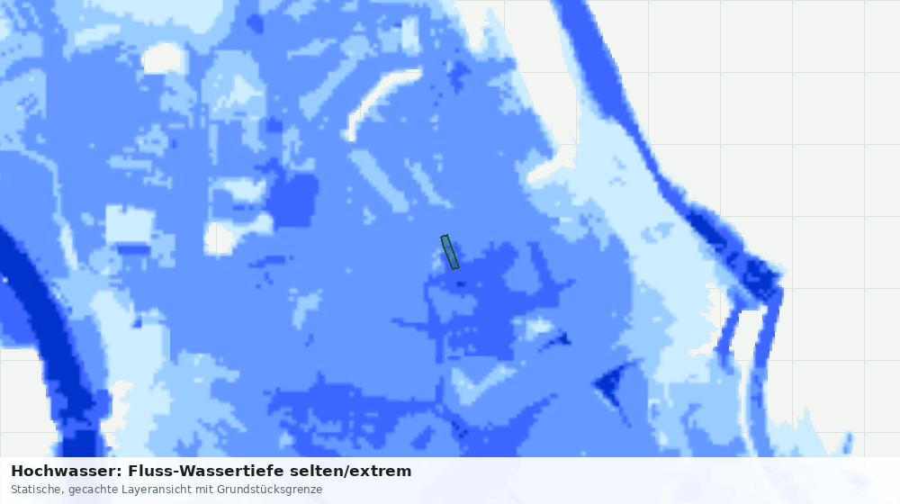 Statische Kartenansicht: Hochwasser: Fluss-Wassertiefe selten/extrem