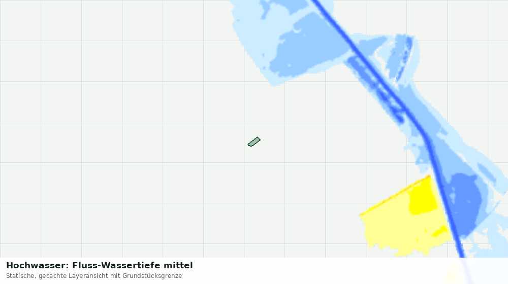 Statische Kartenansicht: Hochwasser: Fluss-Wassertiefe mittel
