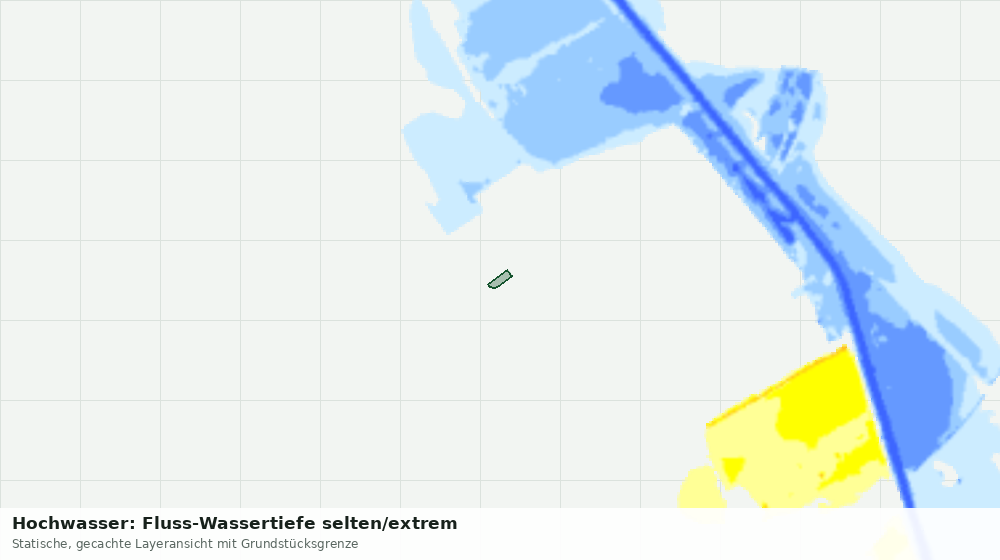Statische Kartenansicht: Hochwasser: Fluss-Wassertiefe selten/extrem