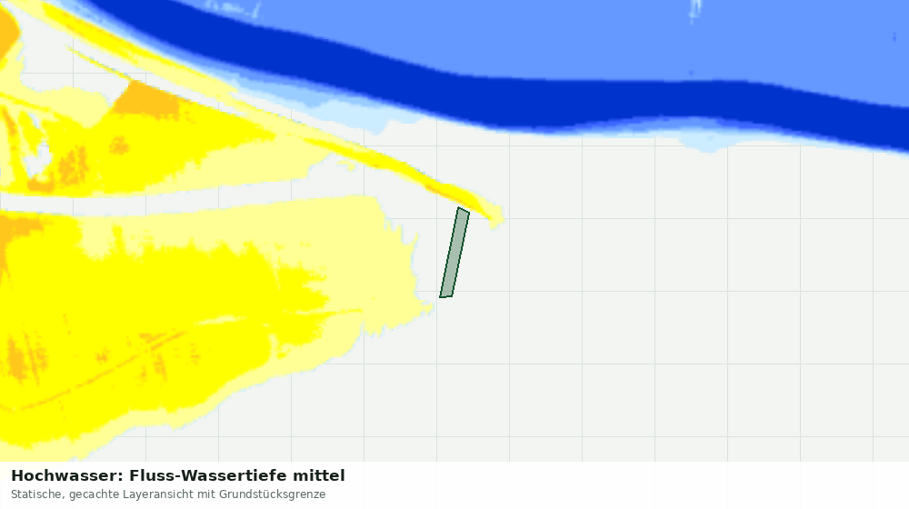 Statische Kartenansicht: Hochwasser: Fluss-Wassertiefe mittel