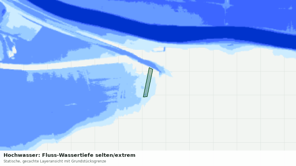 Statische Kartenansicht: Hochwasser: Fluss-Wassertiefe selten/extrem