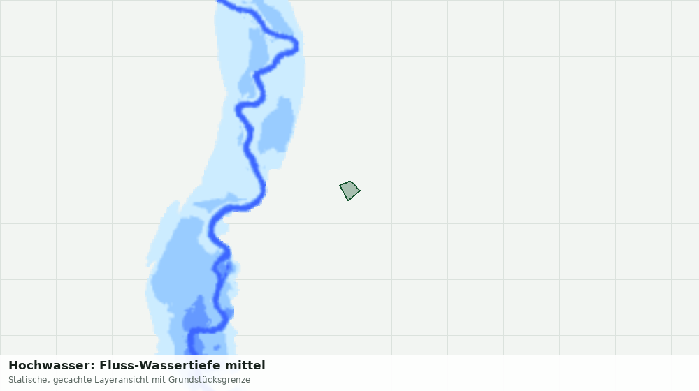 Statische Kartenansicht: Hochwasser: Fluss-Wassertiefe mittel