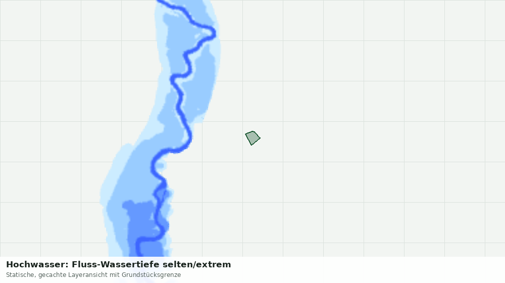 Statische Kartenansicht: Hochwasser: Fluss-Wassertiefe selten/extrem